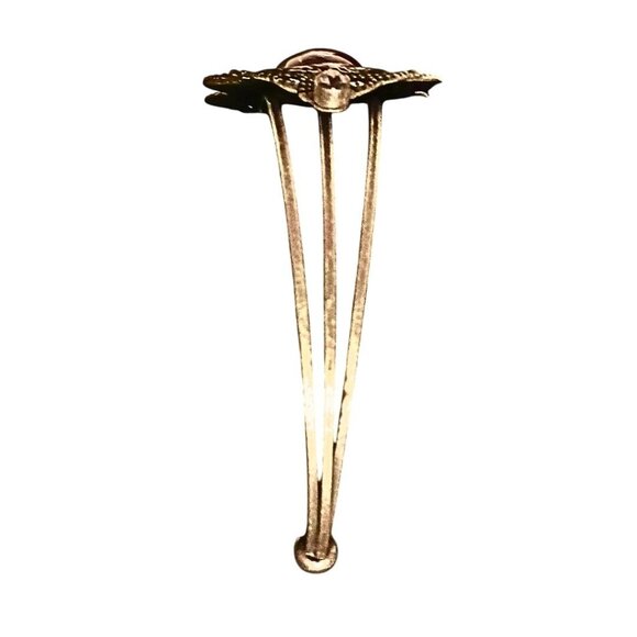 Vintage Tarnished Silver Amber Cuff Bracelet Ornate Filigree Victorian Estate - Picture 4 of 7